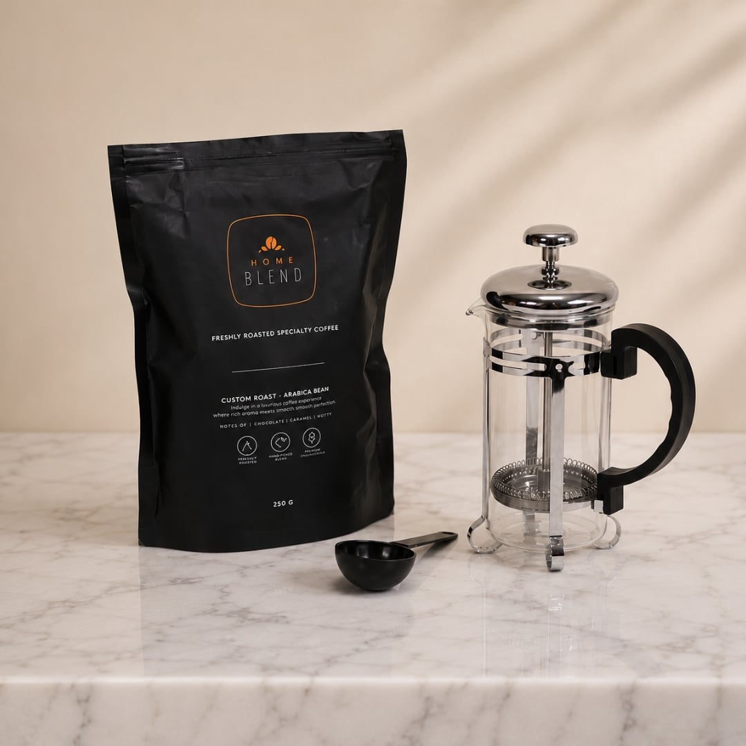 French Press with Filter Coffee Powder image 2