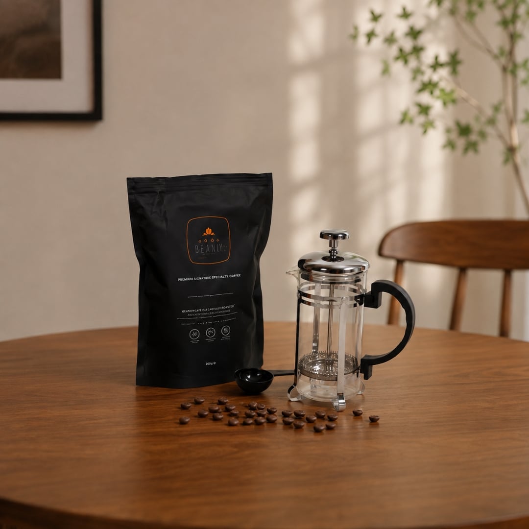 French Press with Filter Coffee Powder image 3