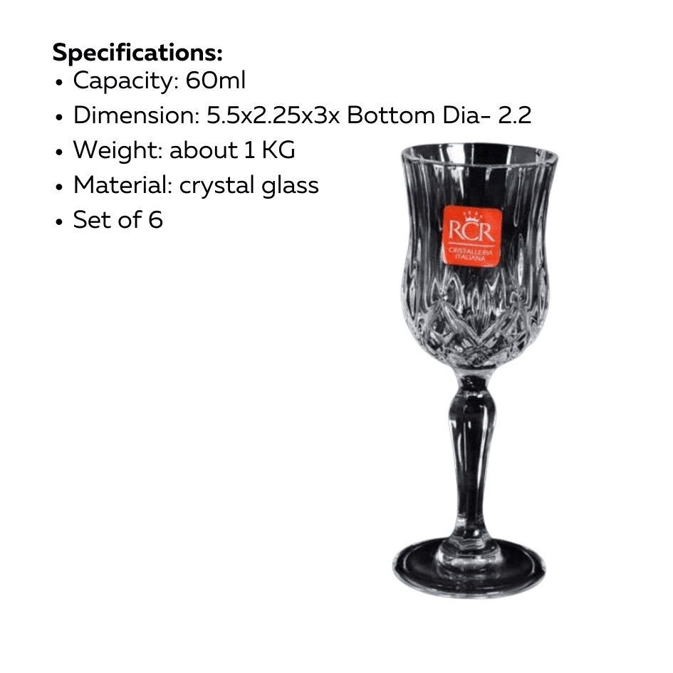 Sparkling Opera Crystal Sherry Glasses image 2
