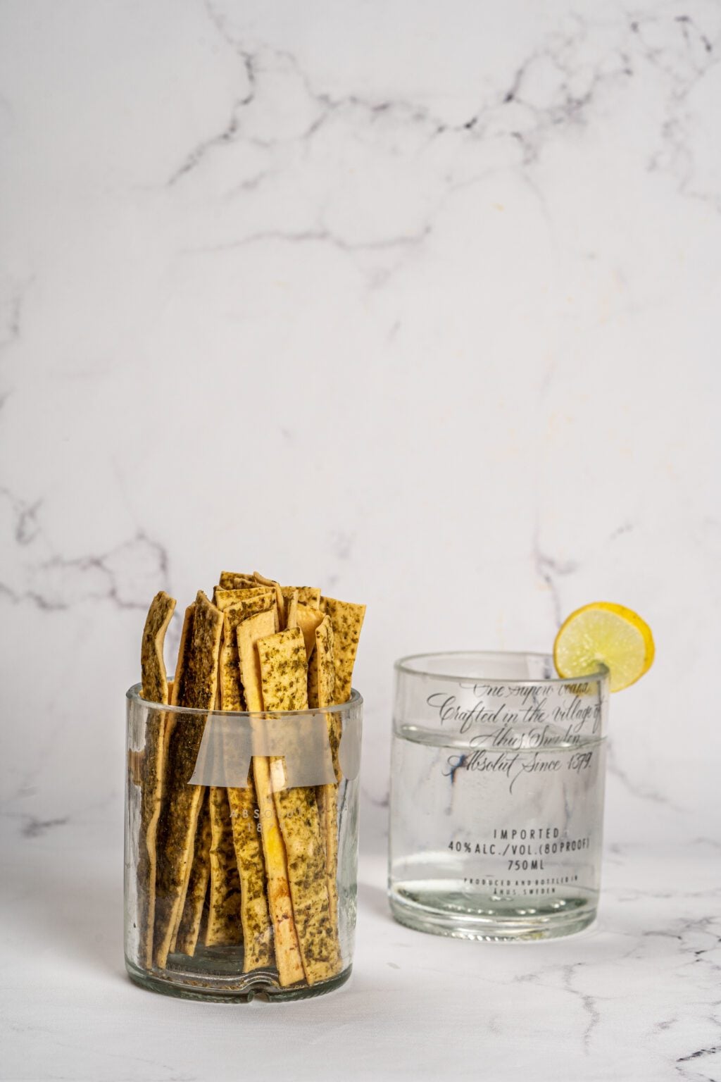 Handcrafted multipurpose glasses from upcuycled bottles -set of 2. image 1