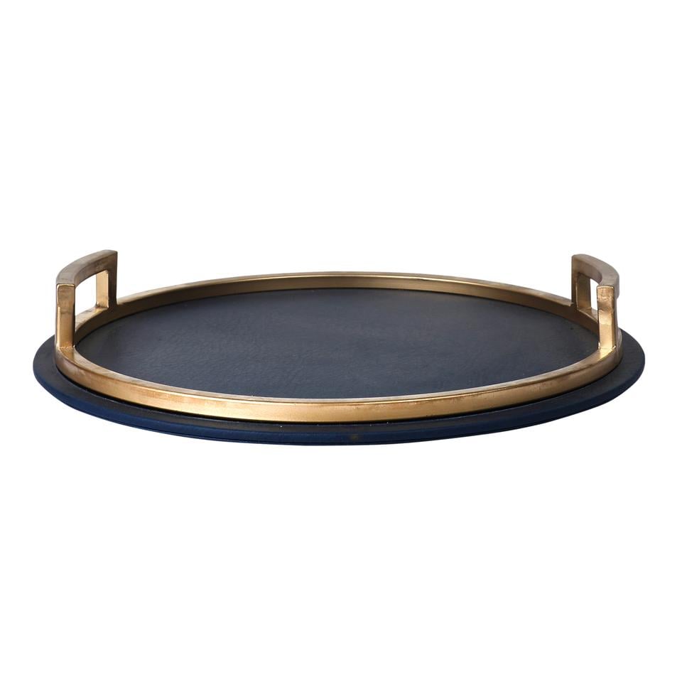 Royal Blue & Gold Circular Tray image 1
