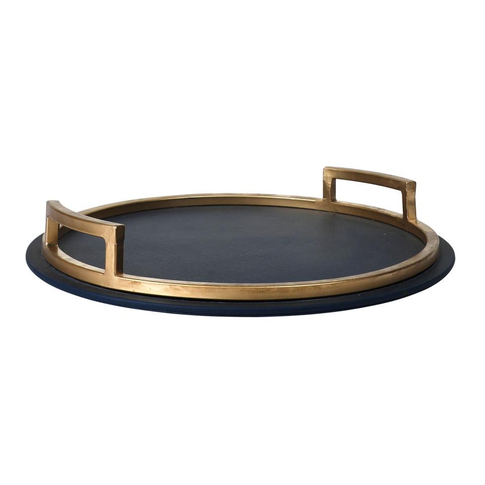 Royal Blue & Gold Circular Tray image 2