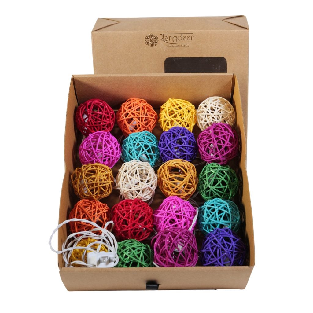 Rattan Ball Fairy LED Light image 1