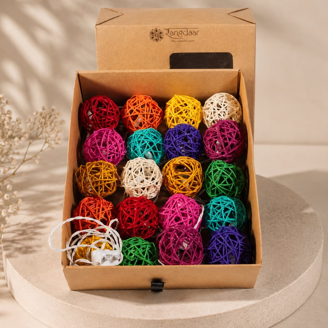 Rattan Ball Fairy LED Light image 1