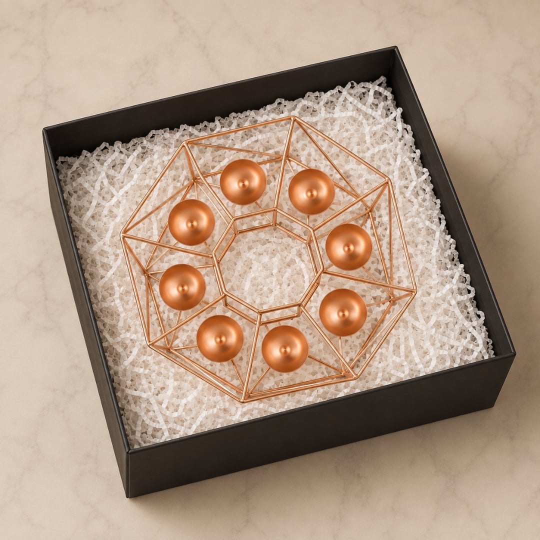 Rose Gold Tea light holder – specially for Diwali Puja image 3