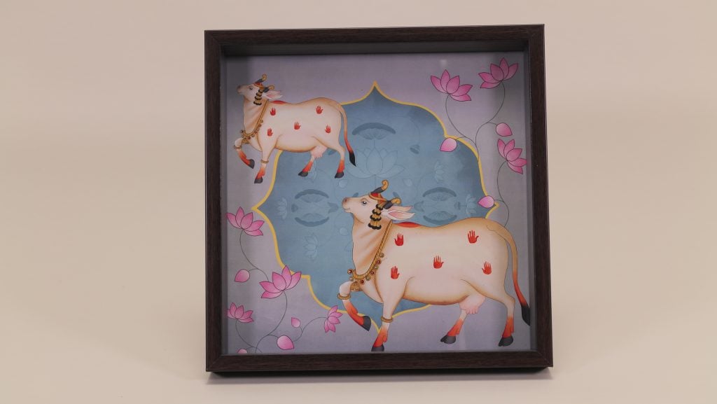 Pichwai Tray With 4 Coaster image 2