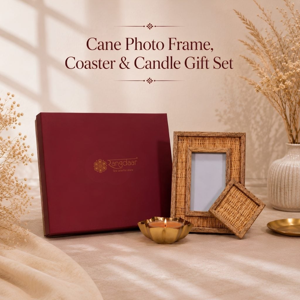 Cane Photo Frame, Coaster & Candle Gift Set Preserve Memories. Create Moments. image 3