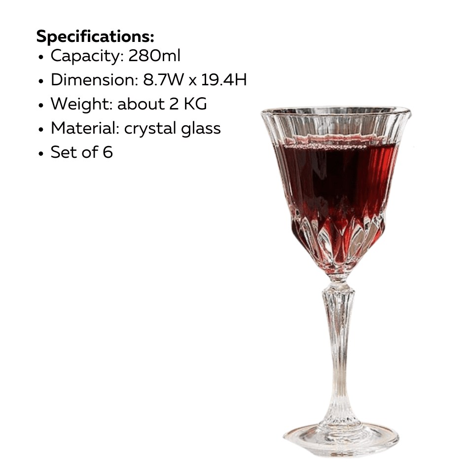 Crystal White Wine Goblet Glasses image 2