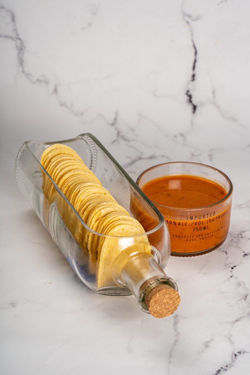Stylish Serving platter from upcycled bottle -Transparent image 1