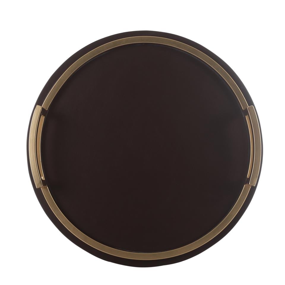 Brown & Gold Circular Tray image 2