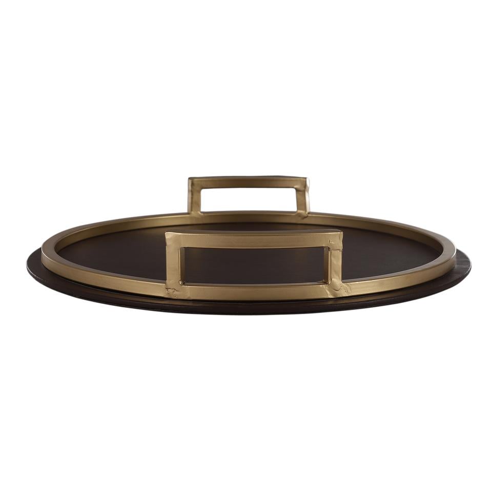 Brown & Gold Circular Tray image 3