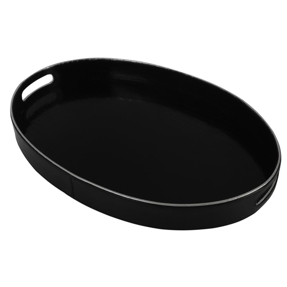 Black & Silver Oval Tray image 1