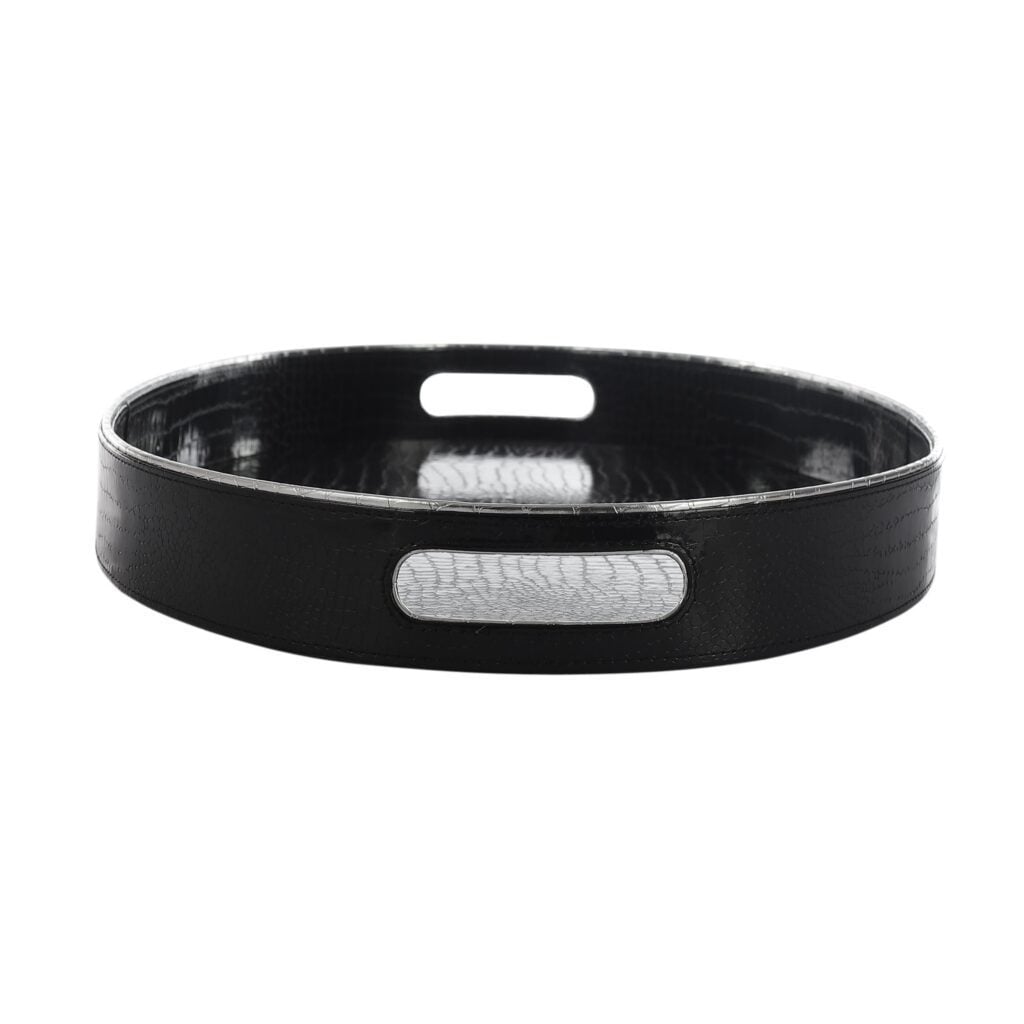 Black & Silver Oval Tray image 2