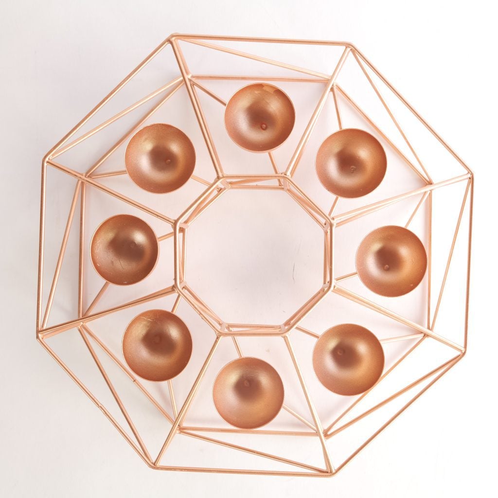Rose Gold Tea light holder – specially for Diwali Puja image 1