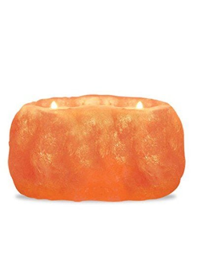 Himalayan Salt Tea Light Holder – 2 Hole image 2