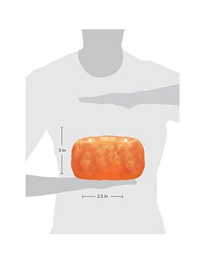 Himalayan Salt Tea Light Holder – 2 Hole image 4