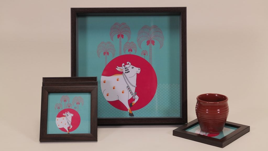 Pichwai Painting Tray image 1