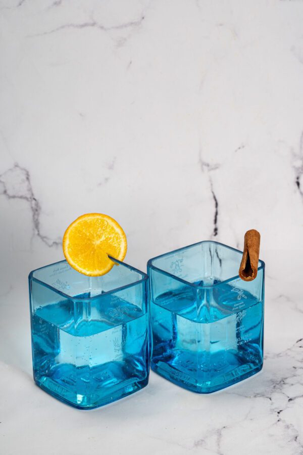 Hand crafted drinking Glasses made from Bottles